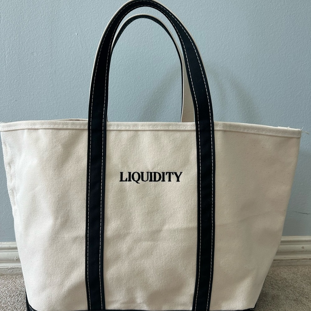L.L. Bean Cream Canvas Tote